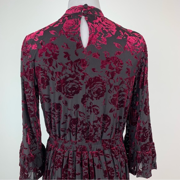 ModCloth Visionary Velvet Burnout Keyhole Dress Medium - Picture 12 of 16